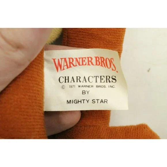 Vtg 1971 Wile E Coyote Warner Bros. Plush 15" Mighty Star - Picture 4 of 6